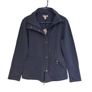 St. John Sport zip up in Dark Ice Blue